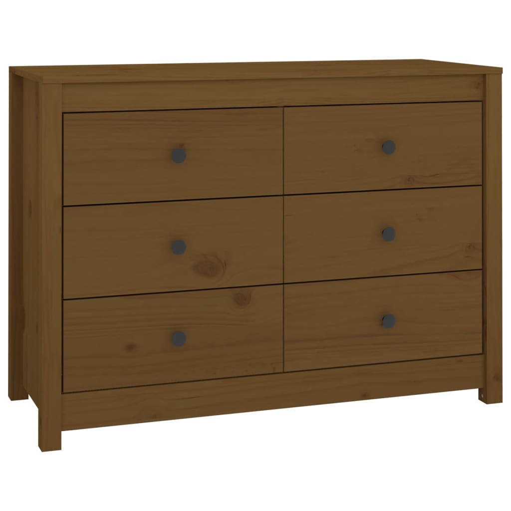 vidaXL Buffet marron miel 100x40x72 cm Bois de pin massif