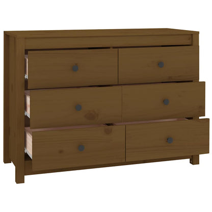 vidaXL Buffet marron miel 100x40x72 cm Bois de pin massif