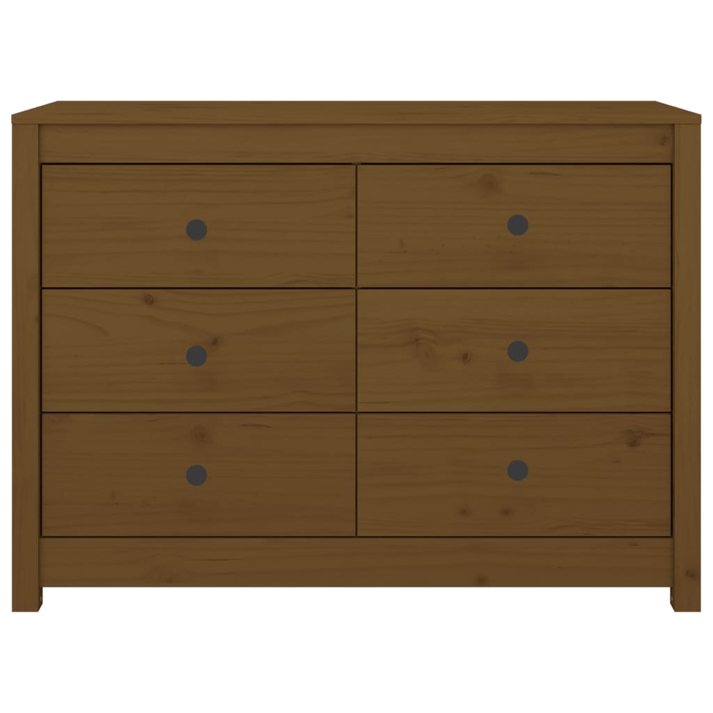 vidaXL Buffet marron miel 100x40x72 cm Bois de pin massif