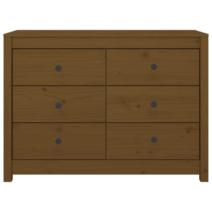 vidaXL Buffet marron miel 100x40x72 cm Bois de pin massif