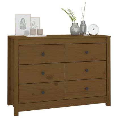 vidaXL Buffet marron miel 100x40x72 cm Bois de pin massif