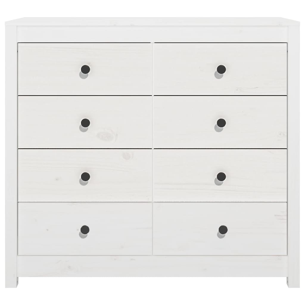 vidaXL Armoirette latérale blanc 100x40x90 cm pin massif
