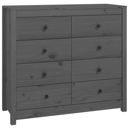 vidaXL Bahut Gris 100x40x90 cm Bois de pin massif