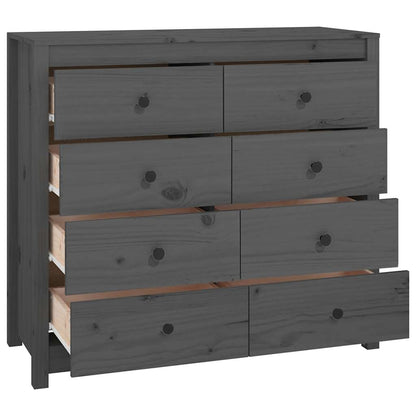 vidaXL Bahut Gris 100x40x90 cm Bois de pin massif