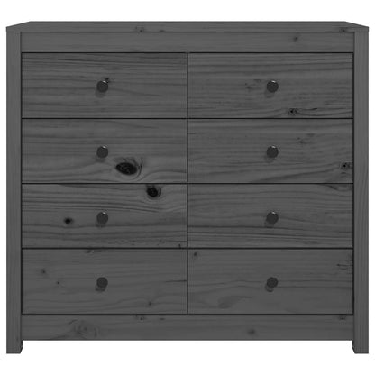 vidaXL Bahut Gris 100x40x90 cm Bois de pin massif