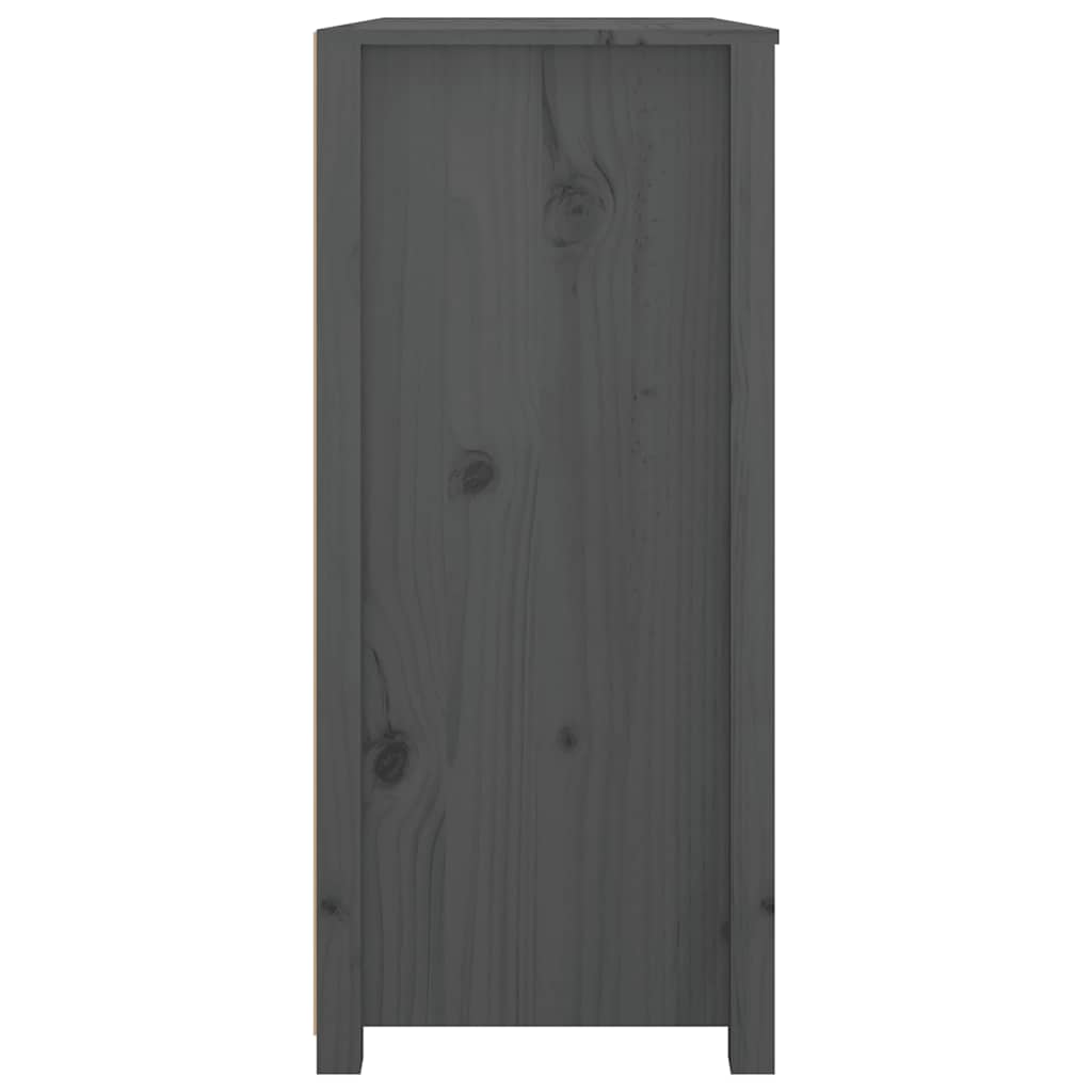 vidaXL Bahut Gris 100x40x90 cm Bois de pin massif