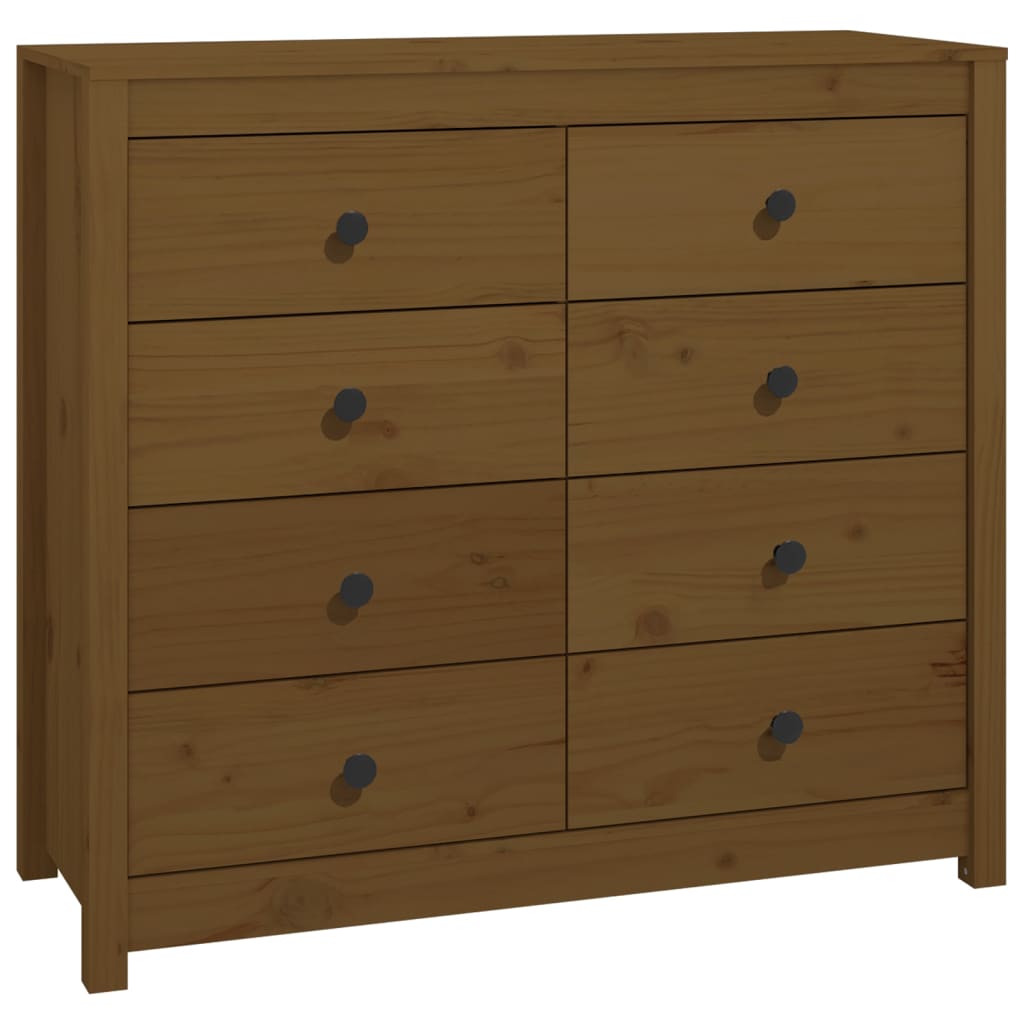 vidaXL Meuble d'appoint marron miel 100x40x90 cm Bois de pin massif