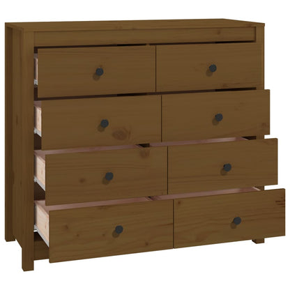 vidaXL Meuble d'appoint marron miel 100x40x90 cm Bois de pin massif