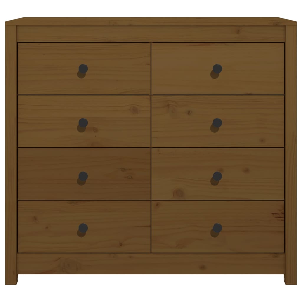vidaXL Meuble d'appoint marron miel 100x40x90 cm Bois de pin massif