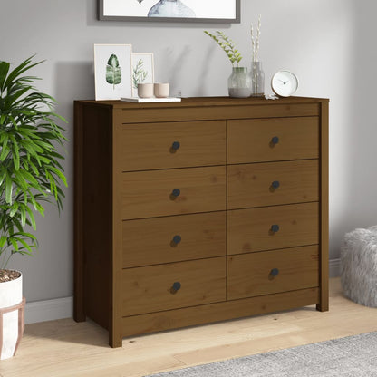 vidaXL Meuble d'appoint marron miel 100x40x90 cm Bois de pin massif