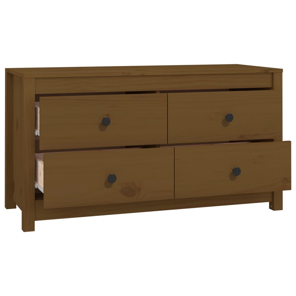 vidaXL Buffet bas marron miel 100x40x54 cm en pin massif