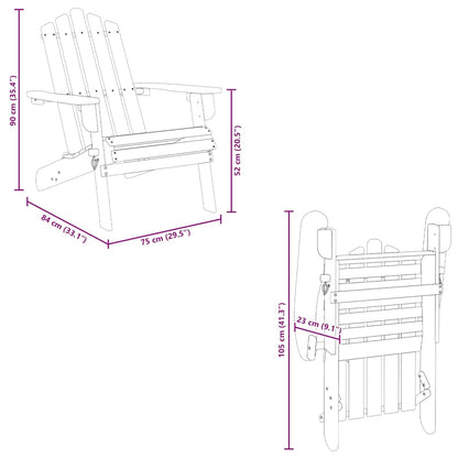 vidaXL Adirondack-Gartenstühle 2 Stk. Massivholz Akazie