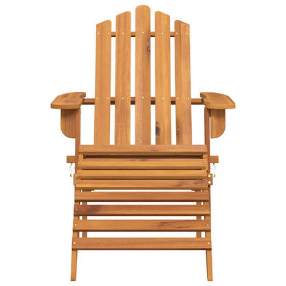 vidaXL Adirondack-Gartenstühle mit Fußteilen 2 Stk. Massivholz Akazie