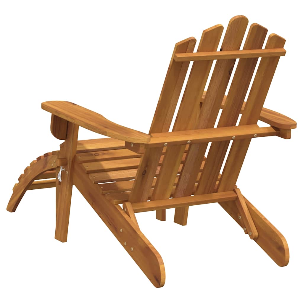 vidaXL Adirondack-Gartenstühle mit Fußteilen 2 Stk. Massivholz Akazie