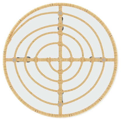 vidaXL Esstisch Ø50 cm Hartglas und Stahl