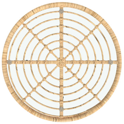 vidaXL Esstisch Ø80 cm Hartglas und Stahl