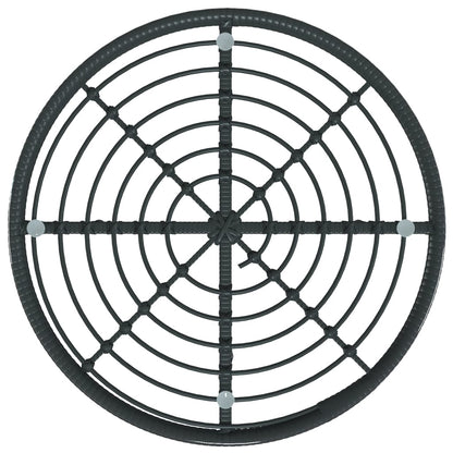 vidaXL Esstisch Schwarz Ø80 cm Hartglas und Stahl