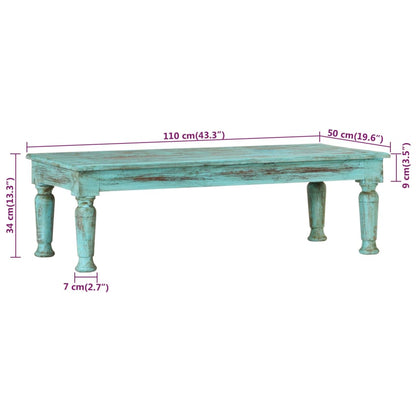 vidaXL Couchtisch 110x50x34 cm Altholz Massiv
