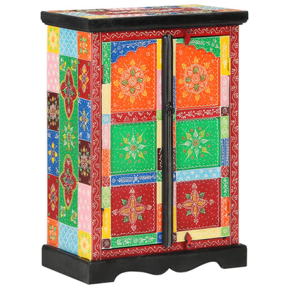 vidaXL Buffet peint à la main avec portes 53x30x75 cm Bois de manguier massif