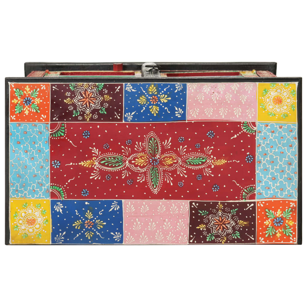 vidaXL Buffet peint à la main avec portes 53x30x75 cm Bois de manguier massif