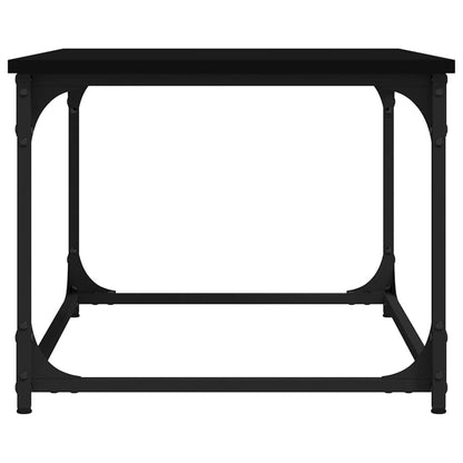 vidaXL Couchtisch Schwarz 80x50x40 cm Holzwerkstoff und Eisen