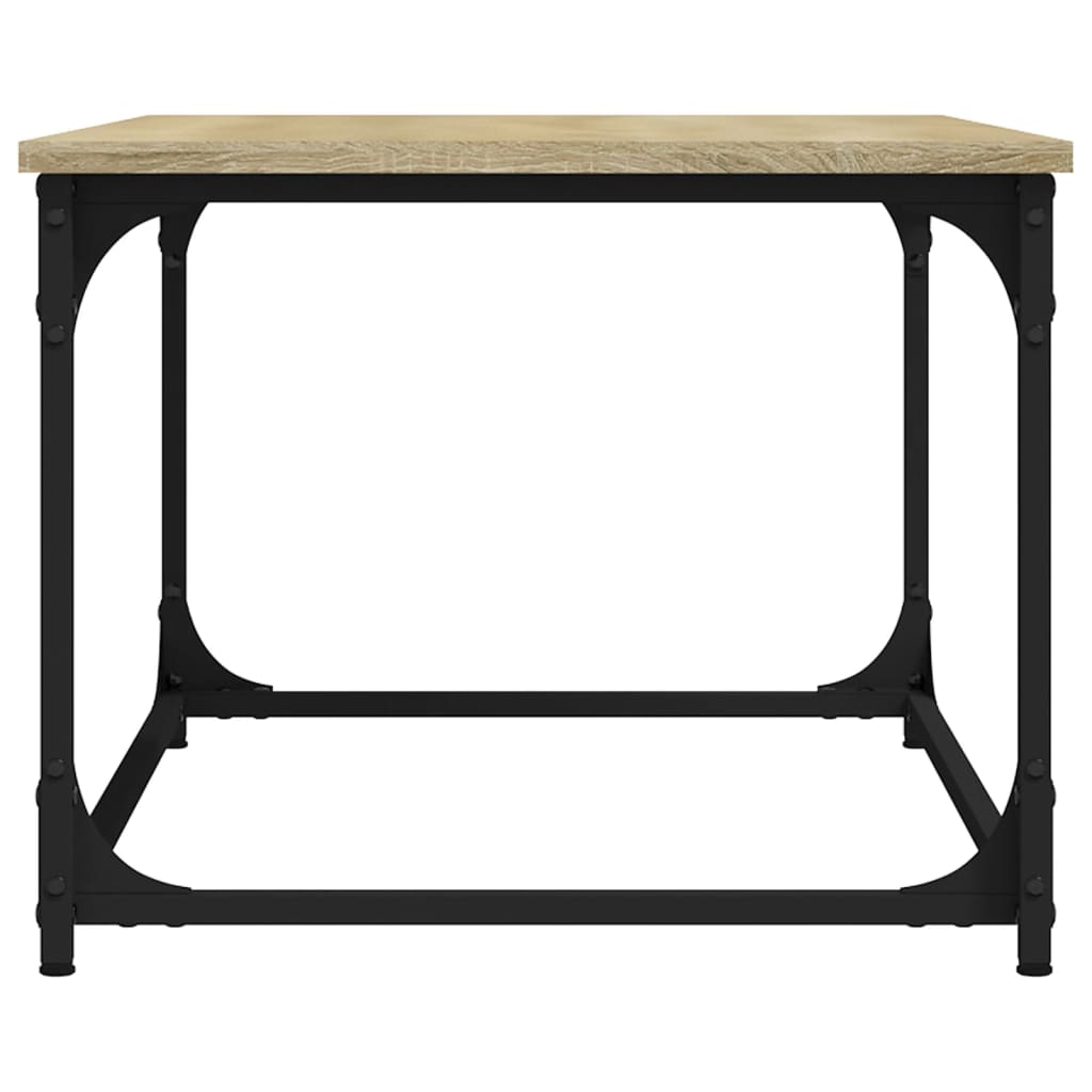 vidaXL Couchtisch Sonoma-Eiche 80x50x40 cm Holzwerkstoff und Eisen
