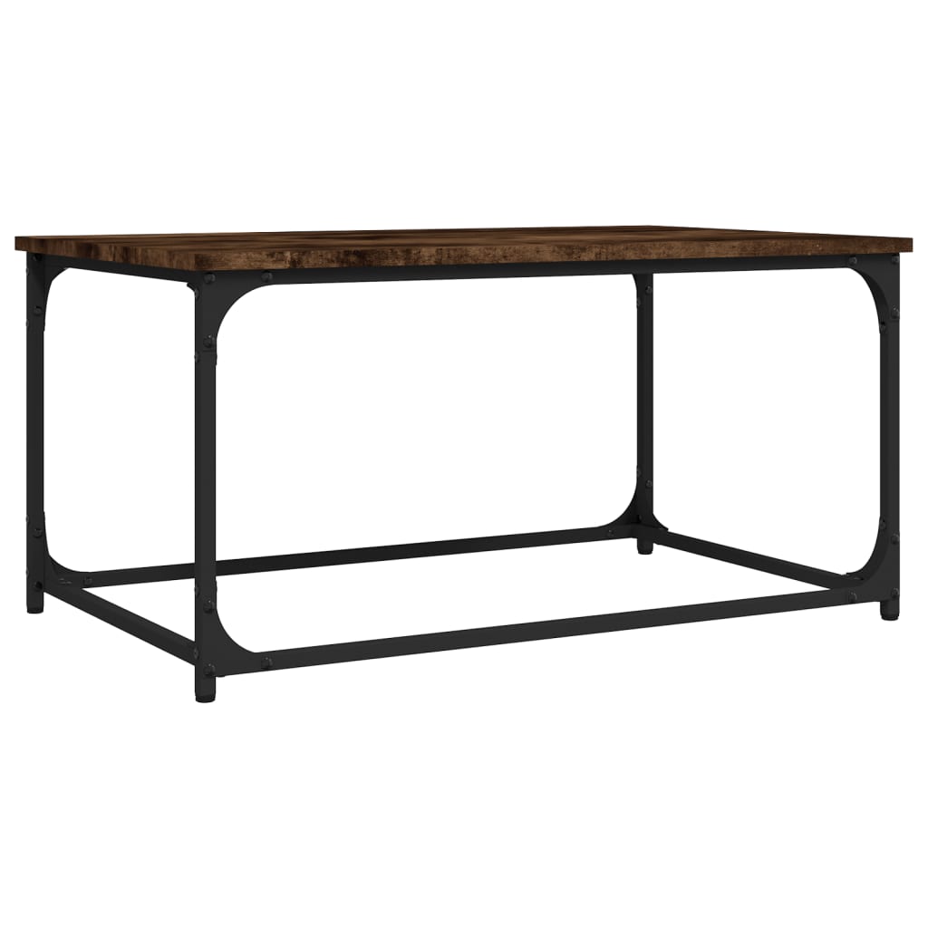 vidaXL Couchtisch Räuchereiche 80x50x40 cm Holzwerkstoff und Eisen