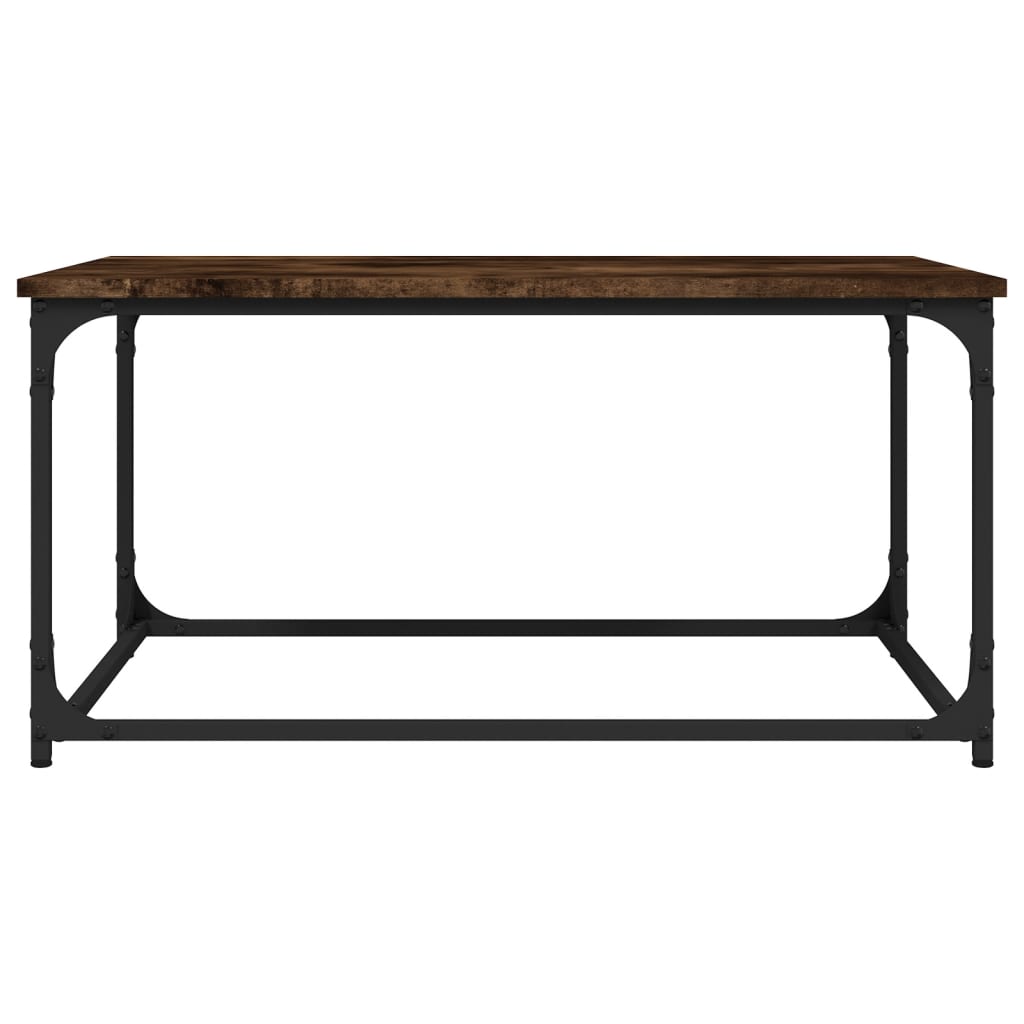 vidaXL Couchtisch Räuchereiche 80x50x40 cm Holzwerkstoff und Eisen