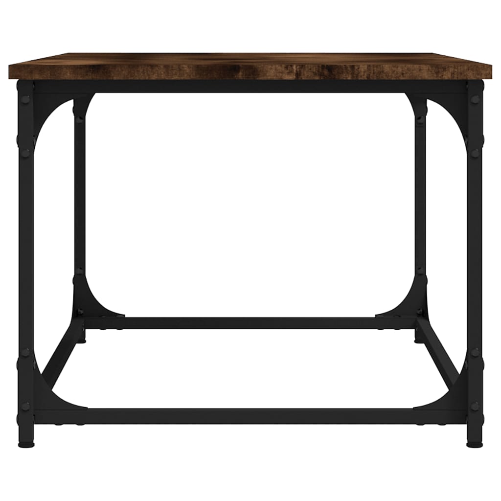 vidaXL Couchtisch Räuchereiche 80x50x40 cm Holzwerkstoff und Eisen
