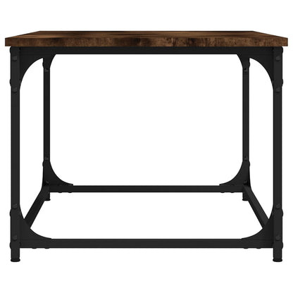 vidaXL Couchtisch Räuchereiche 80x50x40 cm Holzwerkstoff und Eisen