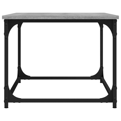 vidaXL Couchtisch Grau Sonoma 80x50x40 cm Holzwerkstoff und Eisen