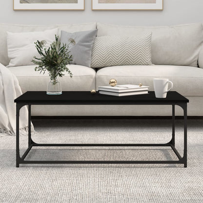 vidaXL Couchtisch Schwarz 102x50x40 cm Holzwerkstoff und Eisen