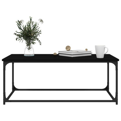 vidaXL Couchtisch Schwarz 102x50x40 cm Holzwerkstoff und Eisen