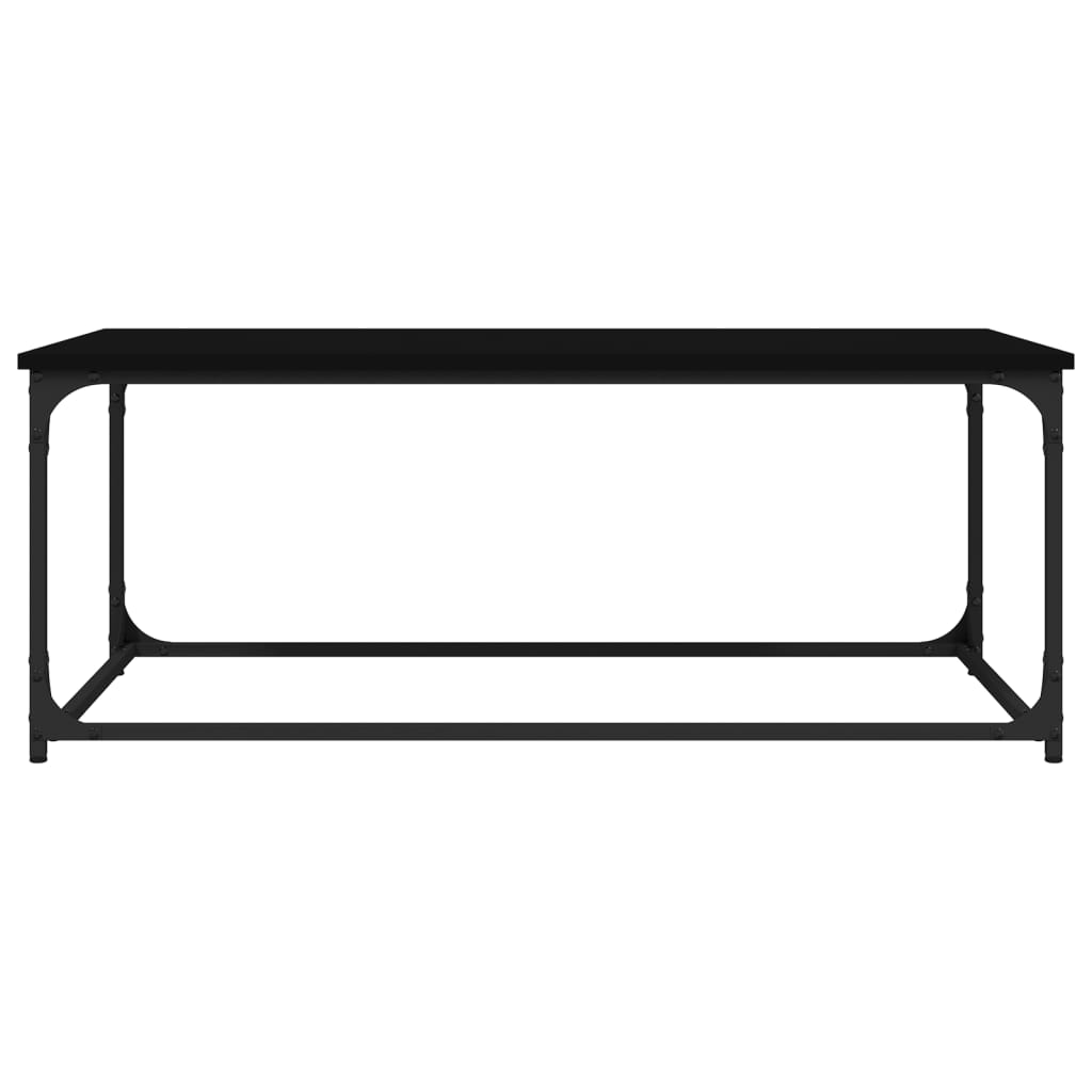 vidaXL Couchtisch Schwarz 102x50x40 cm Holzwerkstoff und Eisen