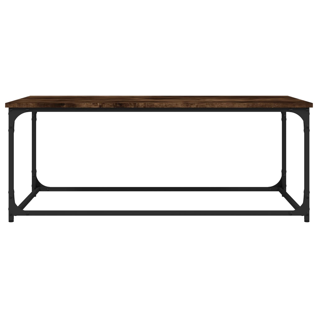 vidaXL Couchtisch Räuchereiche 102x50x40 cm Holzwerkstoff und Eisen