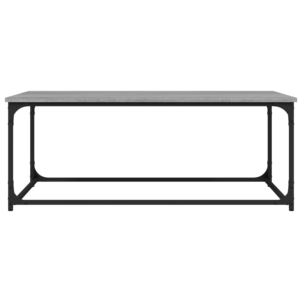 vidaXL Couchtisch Grau Sonoma 102x50x40 cm Holzwerkstoff und Eisen