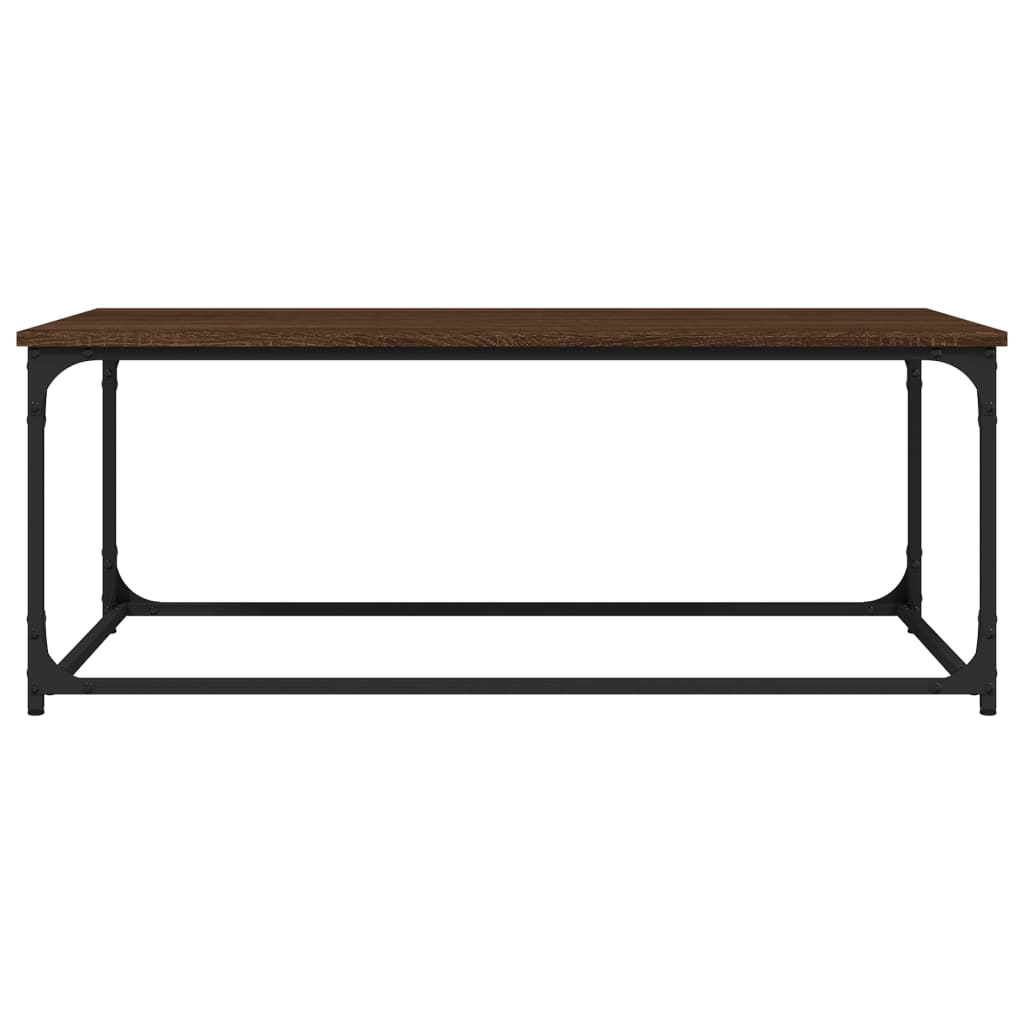 vidaXL Couchtisch Braun Eichen-Optik 102x50x40 cm Holzwerkstoff Eisen