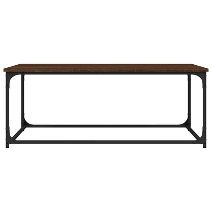 vidaXL Couchtisch Braun Eichen-Optik 102x50x40 cm Holzwerkstoff Eisen