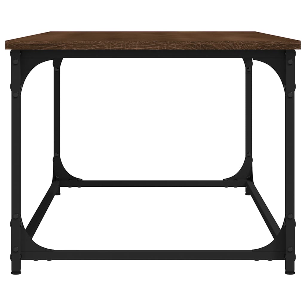 vidaXL Couchtisch Braun Eichen-Optik 102x50x40 cm Holzwerkstoff Eisen