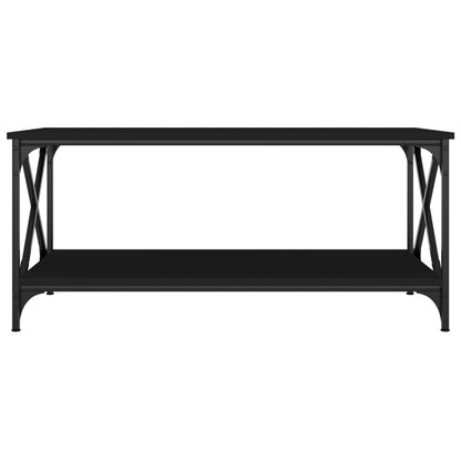vidaXL Couchtisch Schwarz 100x50x45 cm Holzwerkstoff und Eisen