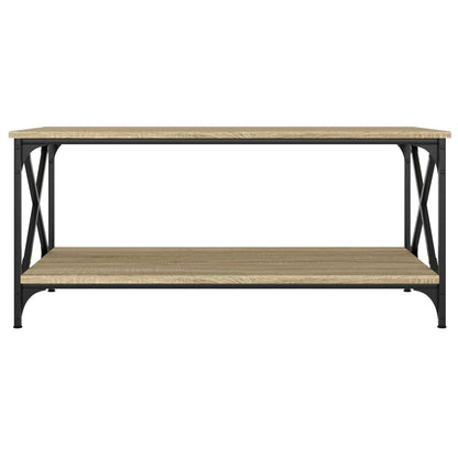 vidaXL Couchtisch Sonoma Eiche 100x50x45 cm Holzwerkstoff und Eisen