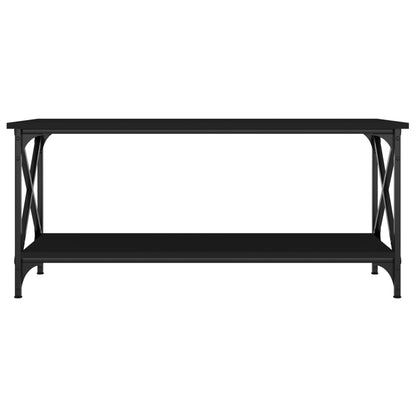 vidaXL Couchtisch Schwarz 100x45x45 cm Holzwerkstoff und Eisen