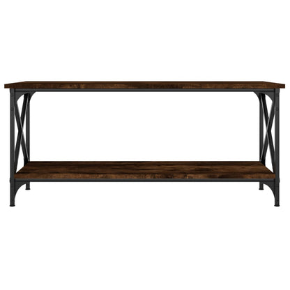 vidaXL Couchtisch Räuchereiche 100x45x45 cm Holzwerkstoff und Eisen