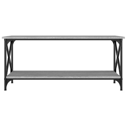 vidaXL Couchtisch Grau Sonoma 100x45x45 cm Holzwerkstoff und Eisen