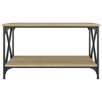 vidaXL Couchtisch Sonoma-Eiche 80x50x45 cm Holzwerkstoff und Eisen