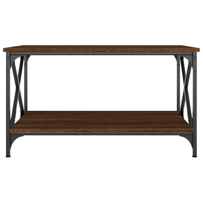vidaXL Couchtisch Braun Eichen-Optik 80x50x45 cm Holzwerkstoff Eisen