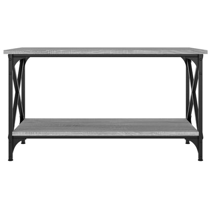 vidaXL Couchtisch Grau Sonoma 80x45x45 cm Holzwerkstoff und Eisen