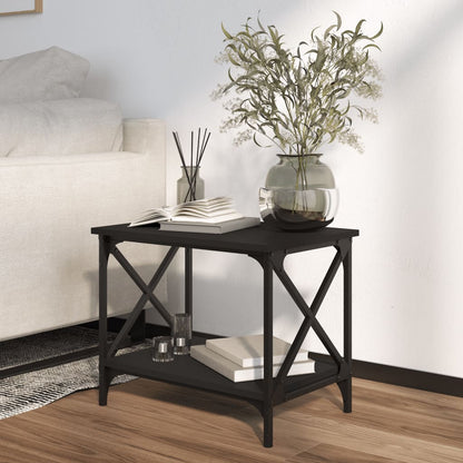 vidaXL Beistelltisch Schwarz 55x38x45 cm Holzwerkstoff