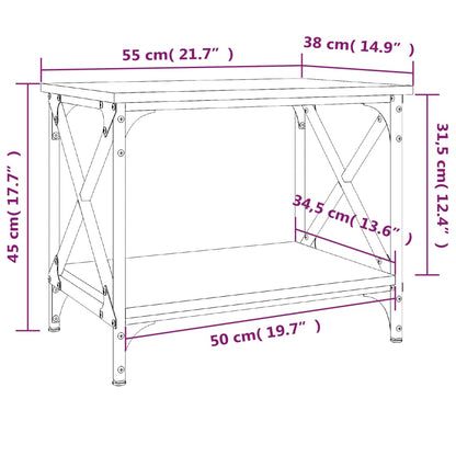 vidaXL Beistelltisch Schwarz 55x38x45 cm Holzwerkstoff