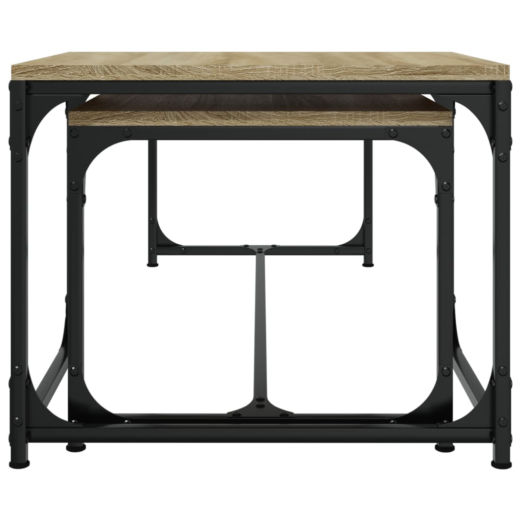 vidaXL Couchtische 2 Stk. Sonoma-Eiche Holzwerkstoff
